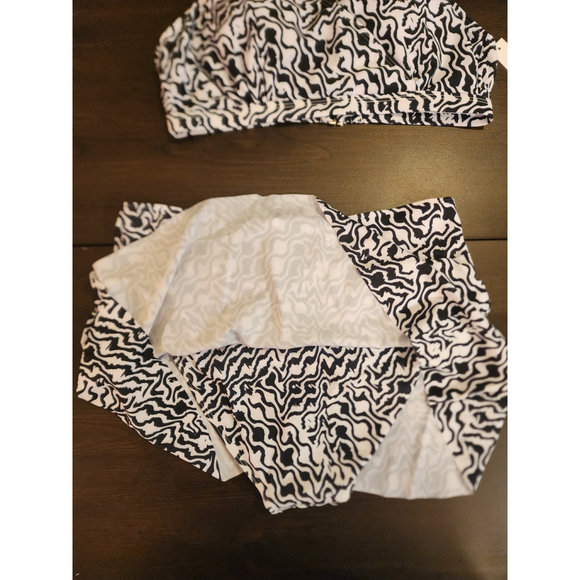 Tahari 2 piece Set Swimsuit Bathing Suit Dress - LARGE - Navy Blue White - Picture 6 of 16